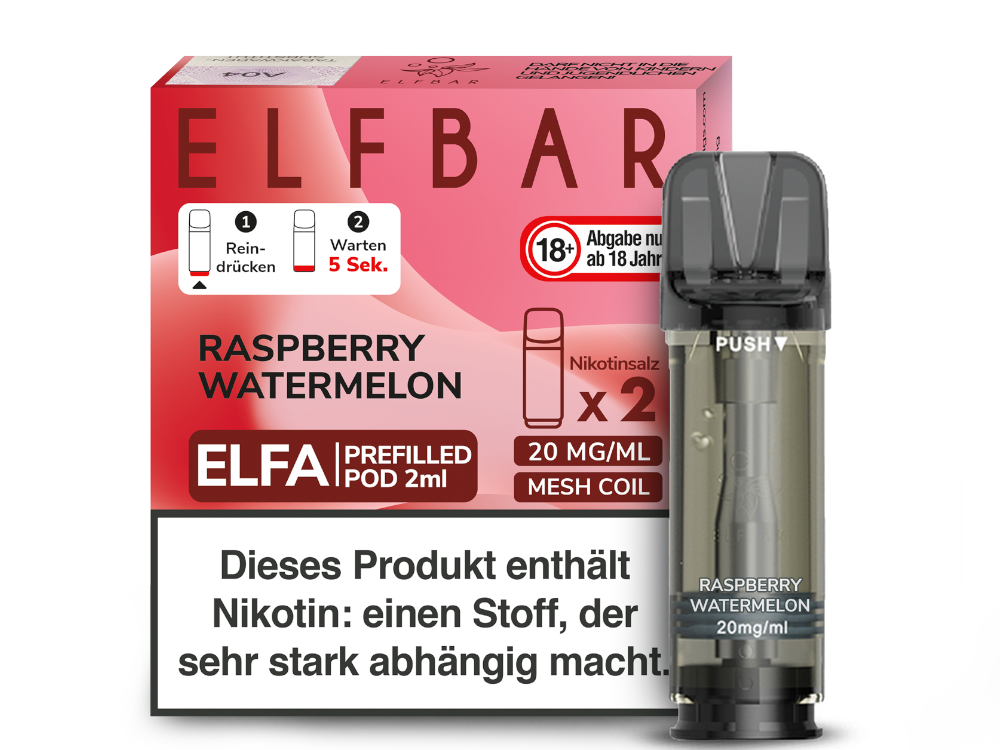 Elfbar Elfa Prefilled Pods – 20mg Nikotin / 0mg Nikotin