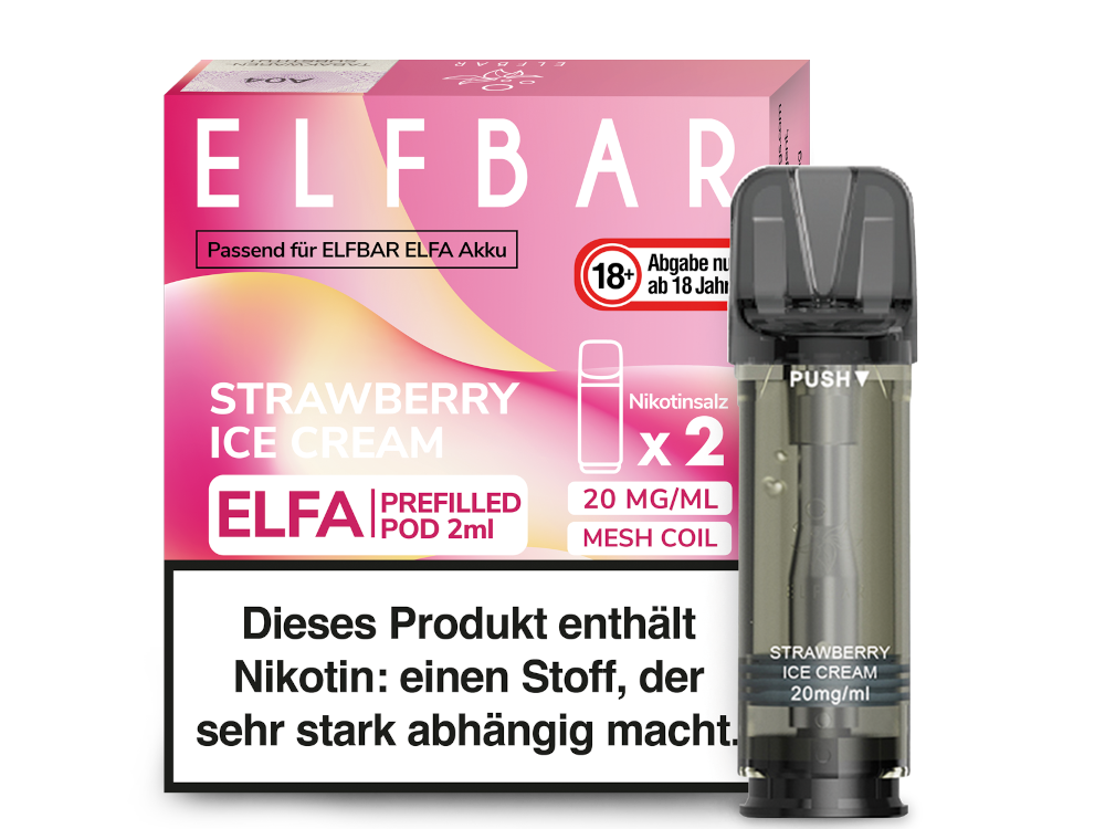 Elfbar Elfa Prefilled Pods – 20mg Nikotin / 0mg Nikotin