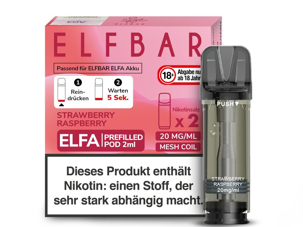 Elfbar Elfa Prefilled Pods – 20mg Nikotin / 0mg Nikotin