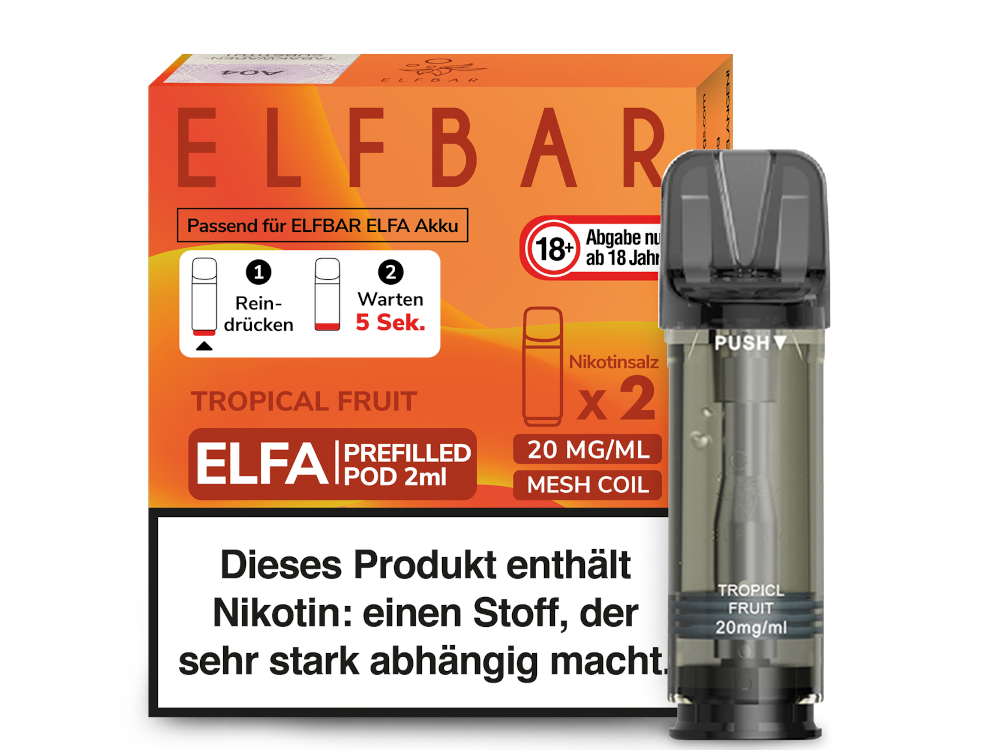 Elfbar Elfa Prefilled Pods – 20mg Nikotin / 0mg Nikotin