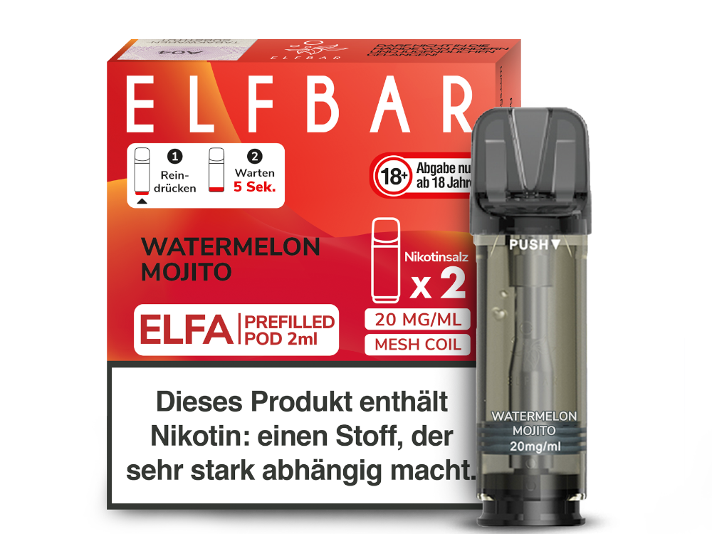 Elfbar Elfa Prefilled Pods – 20mg Nikotin / 0mg Nikotin