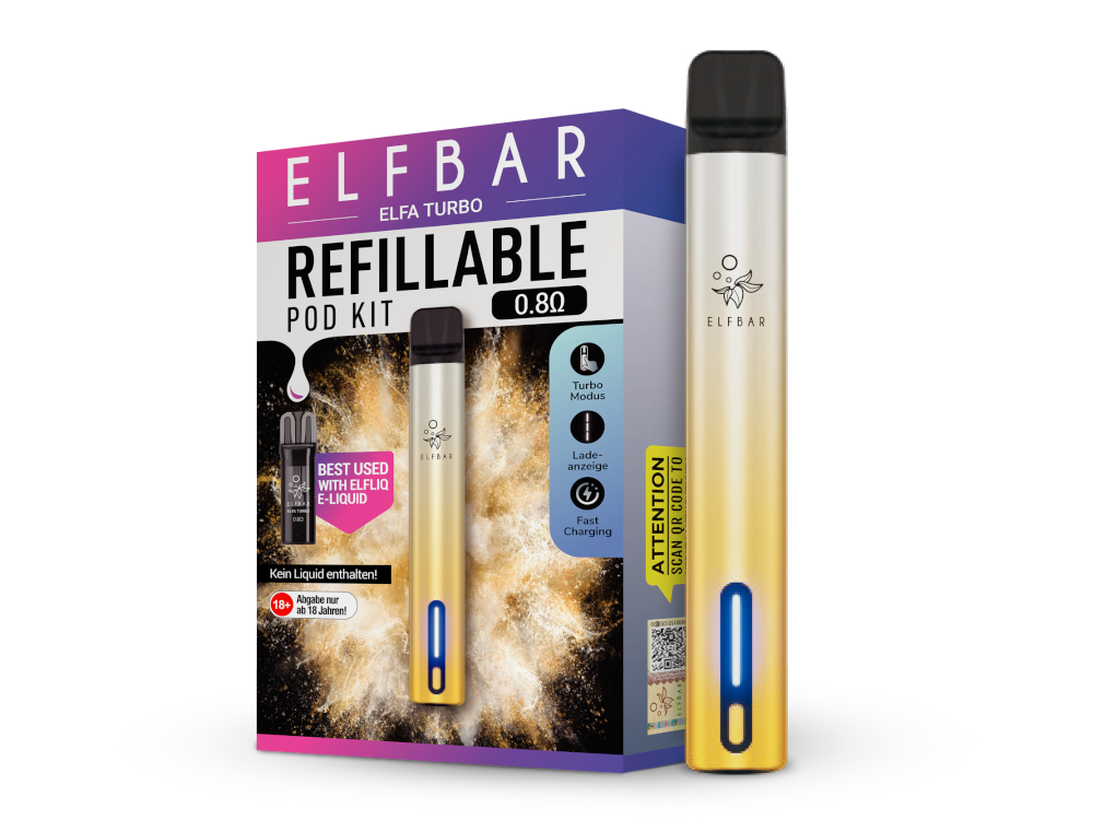 Elfbar Elfa Turbo Set: Akku mit 550 mAh und 2 ml Pod – Jetzt kaufen