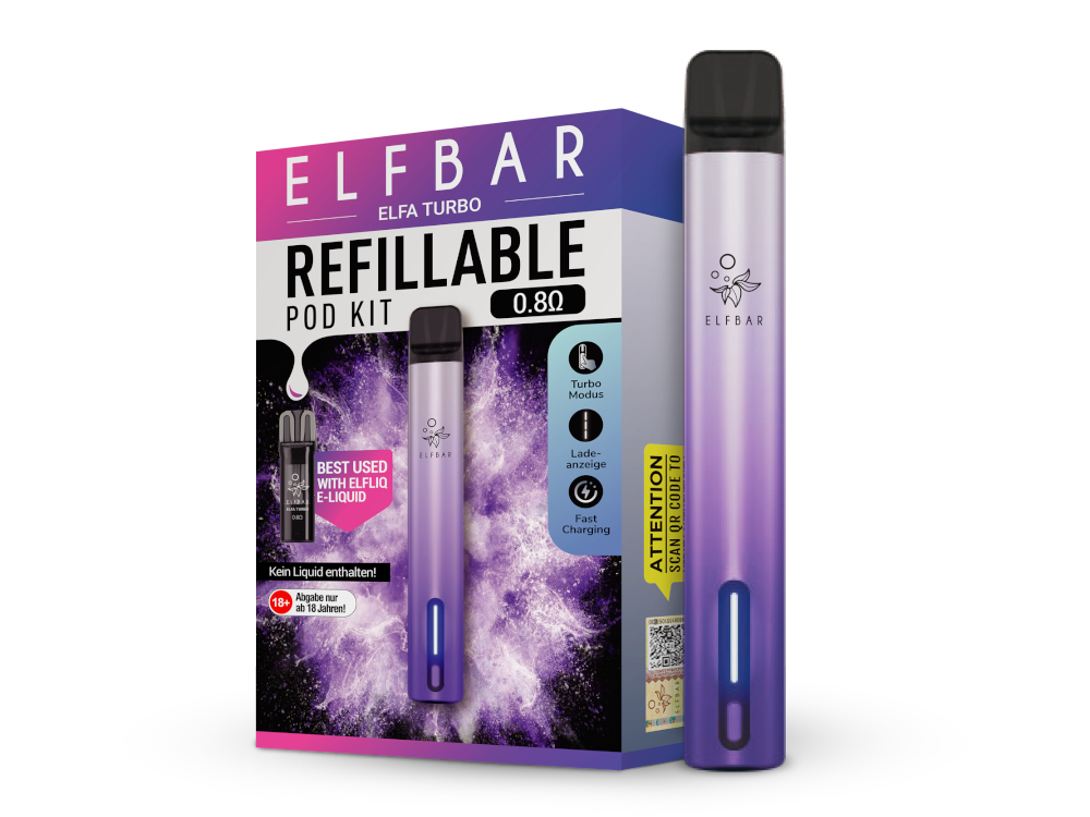 Elfbar Elfa Turbo Set: Akku mit 550 mAh und 2 ml Pod – Jetzt kaufen