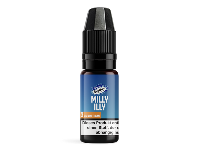 Erste Sahne Milly Illy Liquid – 10ml Vanillearoma, Verschiedene Nikotinstärken