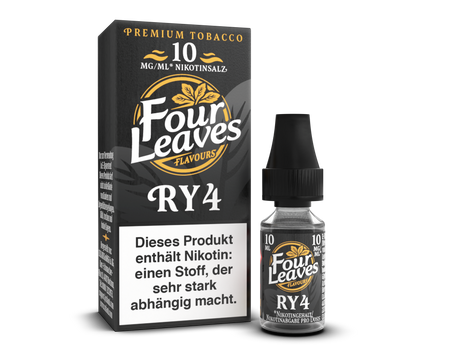 Four Leaves RY4 Nikotinsalz Liquid – 10 ml Herber Tabakgeschmack