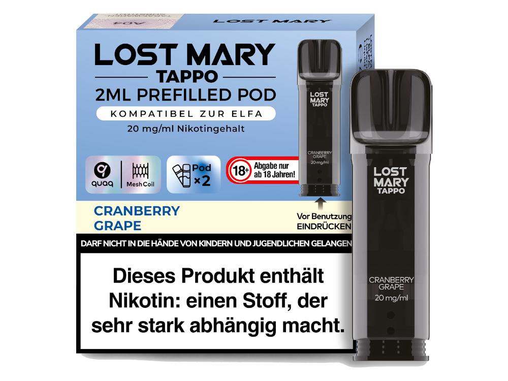 Lost Mary Tappo Pods – 2 Stück Packung für Fruchtgenuss