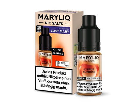 MARYLIQ Citrus Sunrise: Fruchtiges Nikotinsalz-Liquid