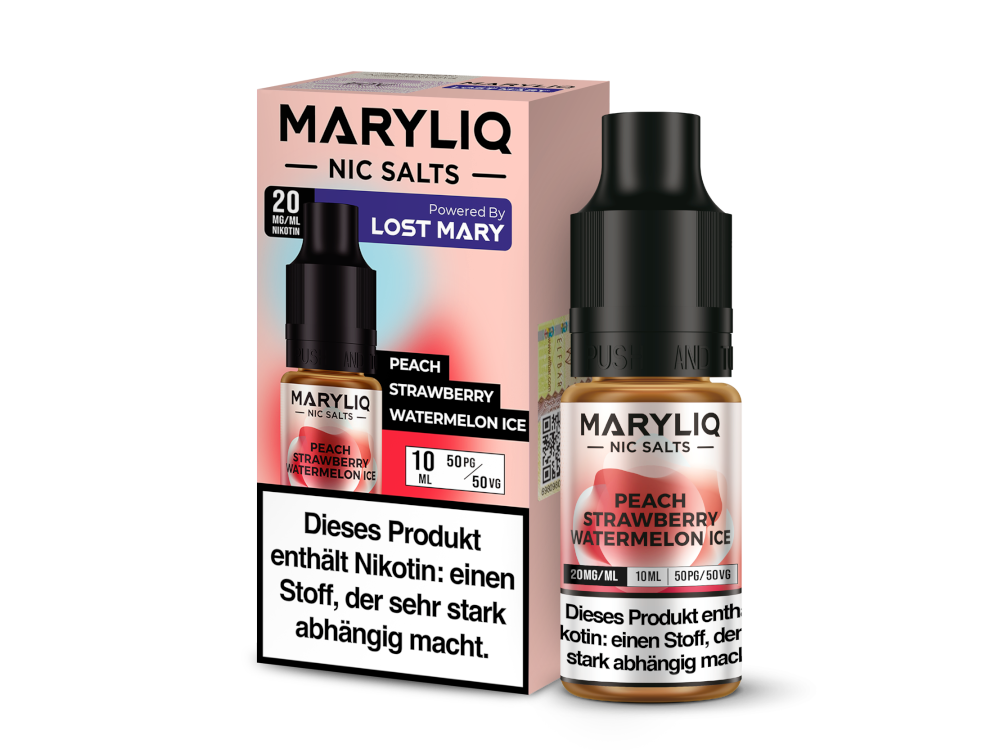 MARYLIQ Peach Strawberry Watermelon Ice – Fruchtig und Erfrischend