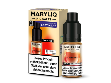 MARYLIQ Sour Red – Erfrischendes Nikotinsalz in 10 ml Flasche