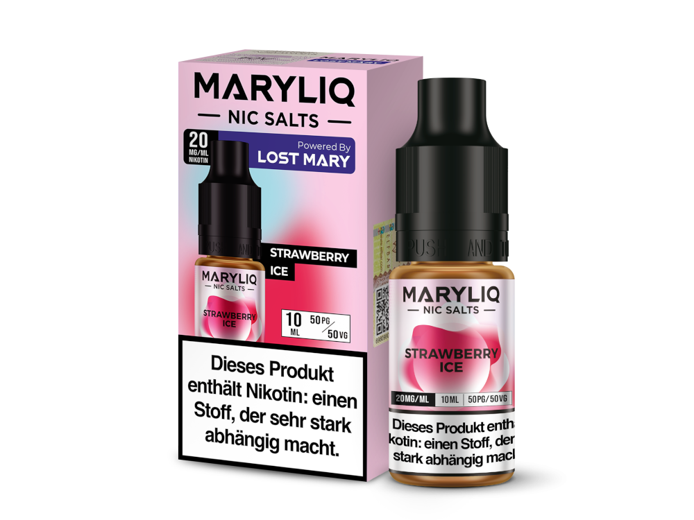 MARYLIQ Strawberry Ice: Erdbeer-Nikotin-Liquid für Ihre E-Zigarette