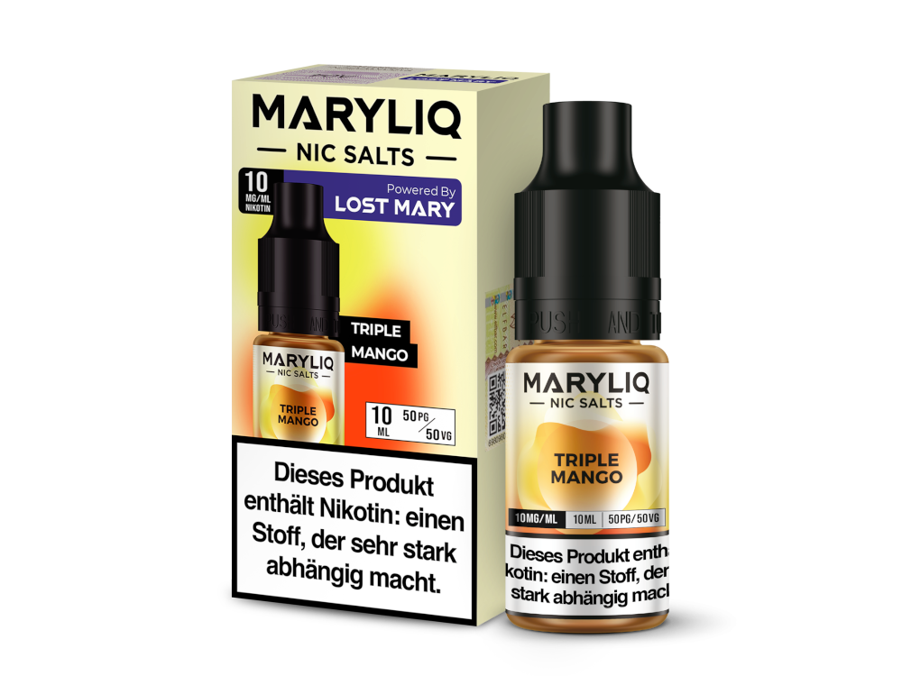 MARYLIQ Triple Mango Nikotinsalz – 10ml Liquid mit Mango & Frische