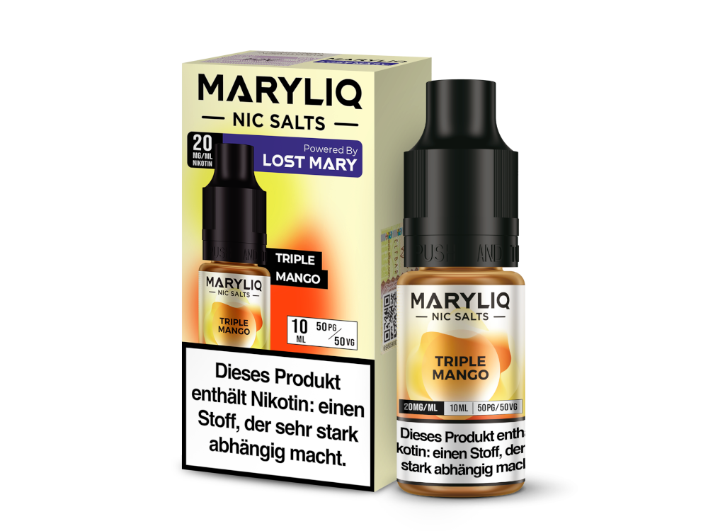 MARYLIQ Triple Mango Nikotinsalz – 10ml Liquid mit Mango & Frische