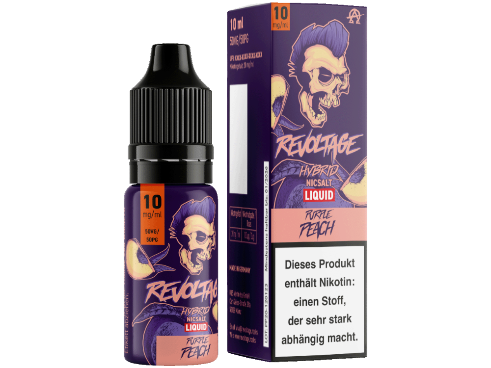 Revoltage Purple Peach: Fruchtiger Pfirsichgenuss in 10 ml Flasche