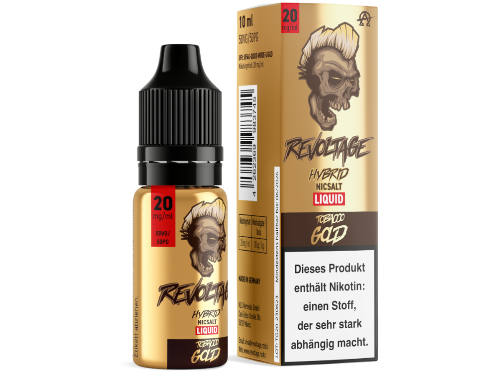 Revoltage Tobacco Gold: Intensiver Tabakgeschmack beim Vapen