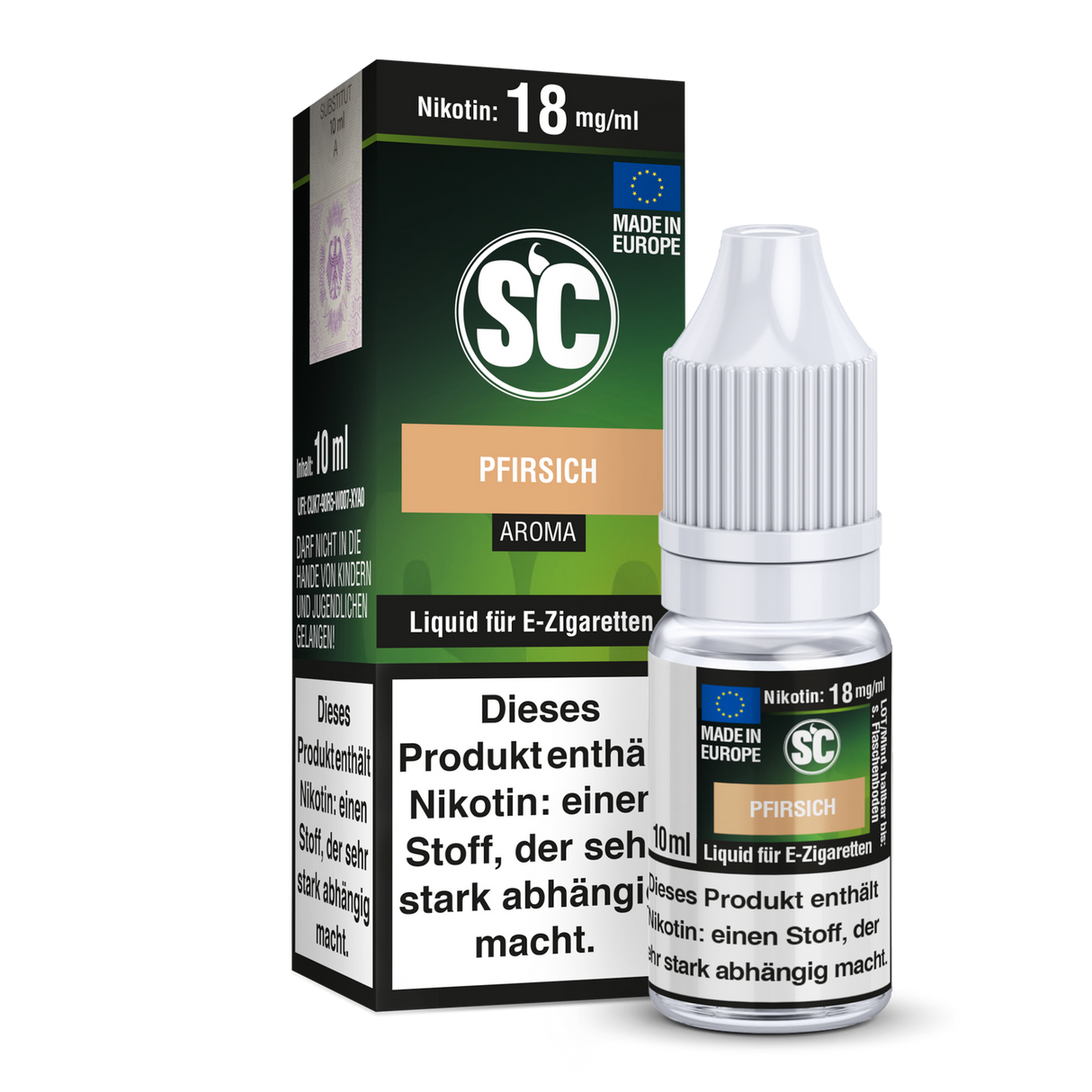 SC Pfirsich E-Liquid – Fruchtiger Genuss für jede E-Zigarette