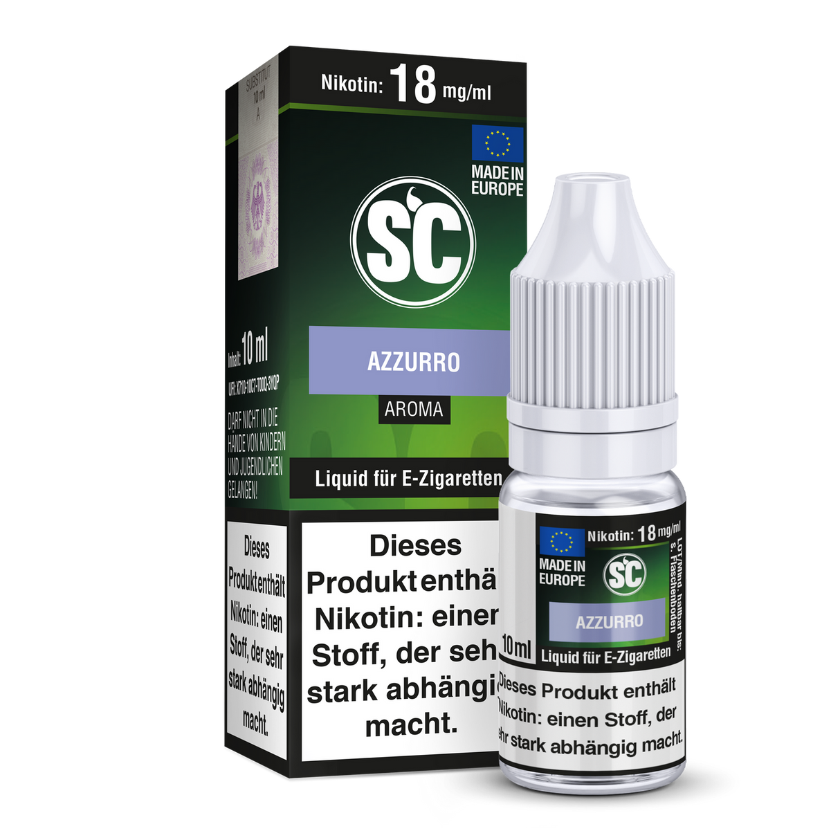 SC Blue / Azzuro – Frisches Minz-Kaubonbon Liquid für E-Zigaretten