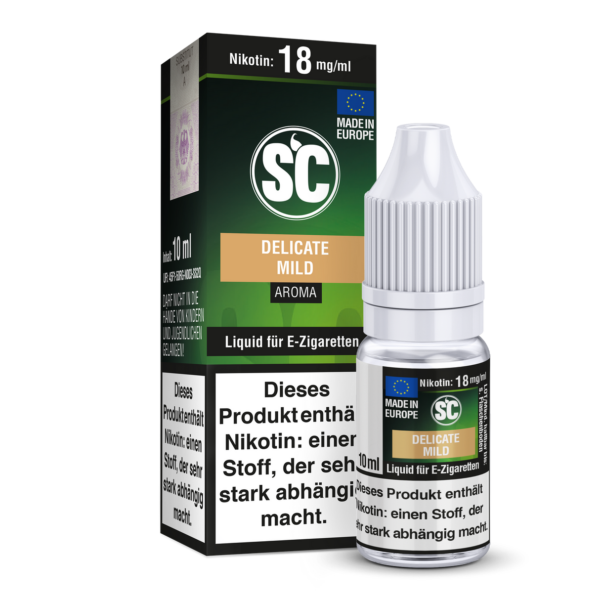 SC Delicate Mild Tabak Liquid – Feiner Tabak für E-Zigaretten