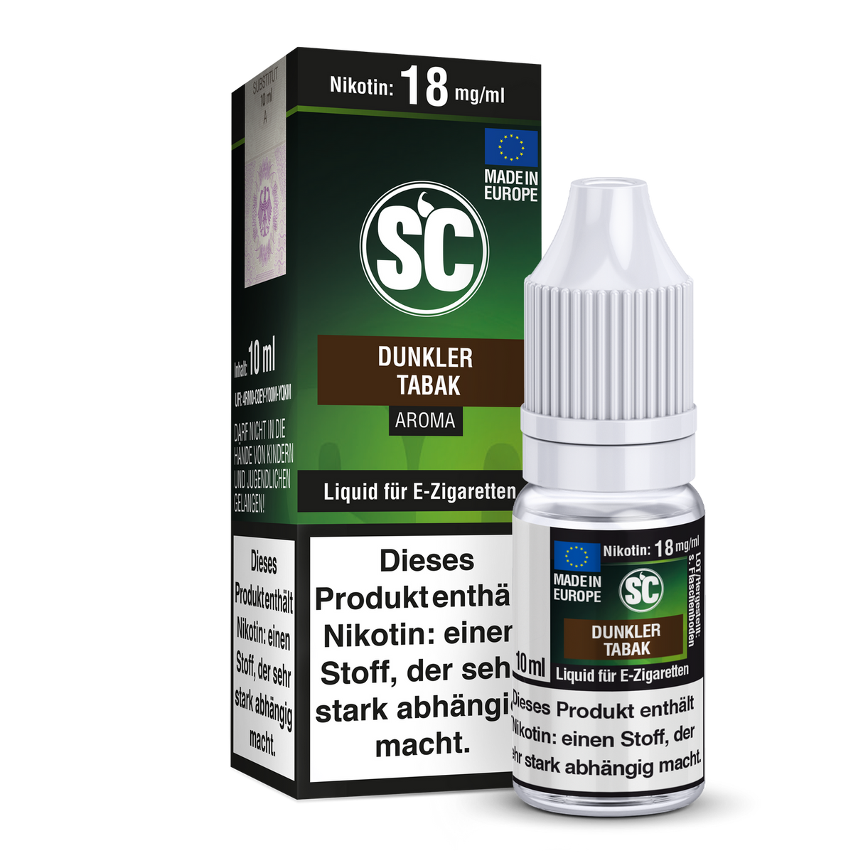 SC Dunkler Tabak E-Liquid – Tabak mit Frucht- und Holznoten, 10ml