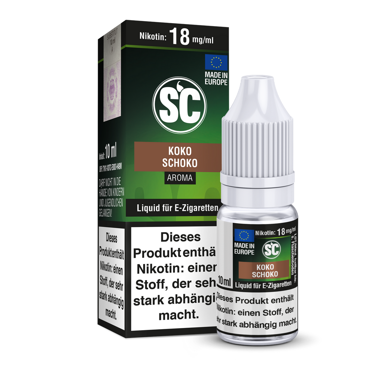 SC Kokos Schokolade E-Zigaretten Liquid – Tropischer Genuss in 10 ml