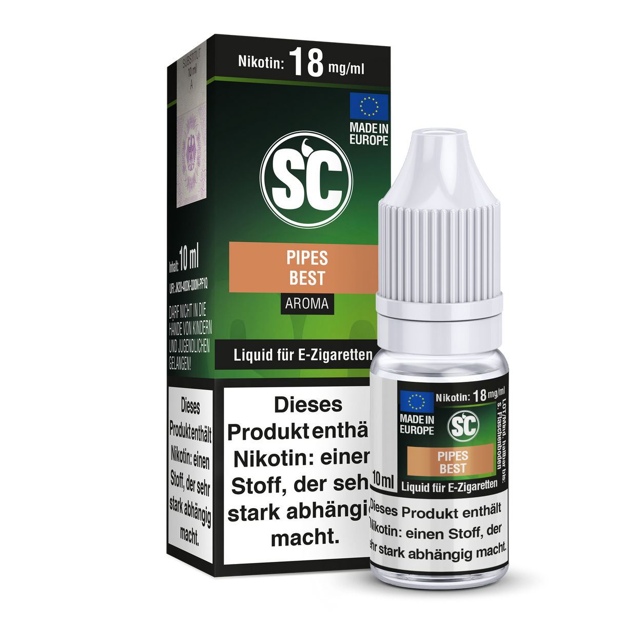 SC E-Zigaretten Liquid Pipes Best Tabak - Hochwertiger Tabakgeschmack