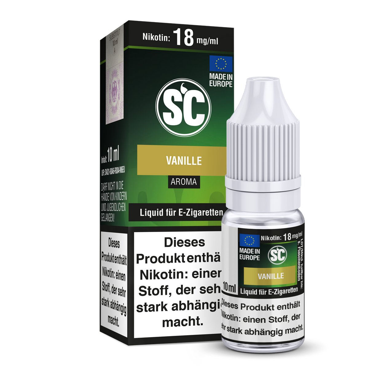 SC Vanille E-Liquid - Süßer Vanillegeschmack in 5 Nikotinstärken