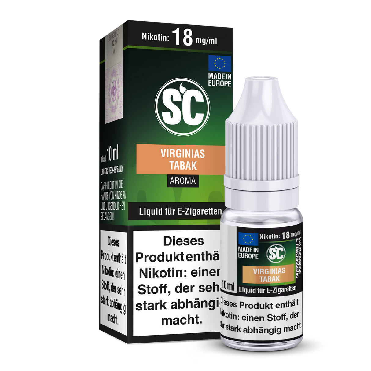 SC Virginias Tabak E-Liquid – 10 ml für echten Tabakgenuss