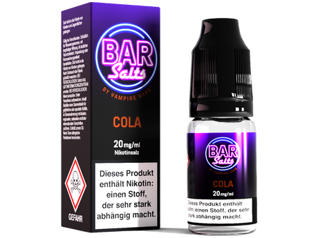 Vampire Vape Bar Salts Cola – 10 ml Nikotinsalz Liquid, Cola-Geschmack