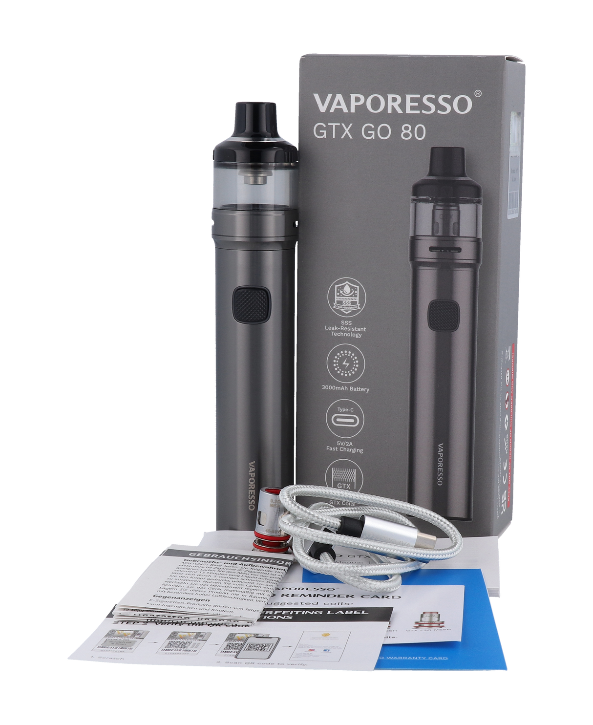 Vaporesso GTX GO 80 Set: Power und Flexibilität in einem Gerät