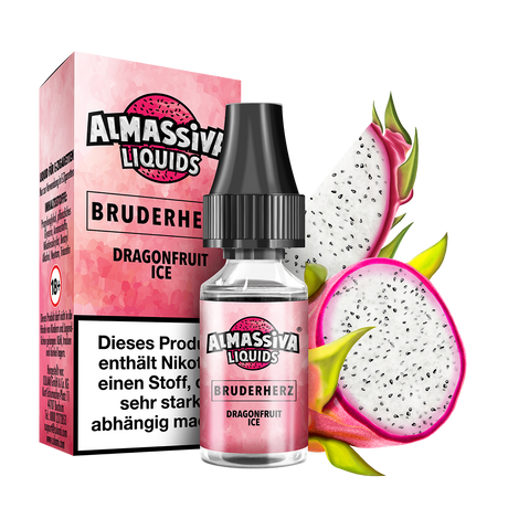 Al Massiva Nikotinsalz Liquid 10ml – Bruderherz – 10mg, exotische Drachenfrucht mit erfrischendem Ice-Kick. 