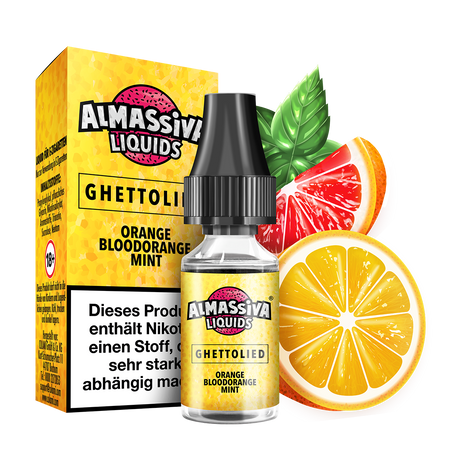 
Al Massiva Nikotinsalz Liquid 10ml – Ghettolied – 17mg, fruchtige Orange & Blutorange mit erfrischender 