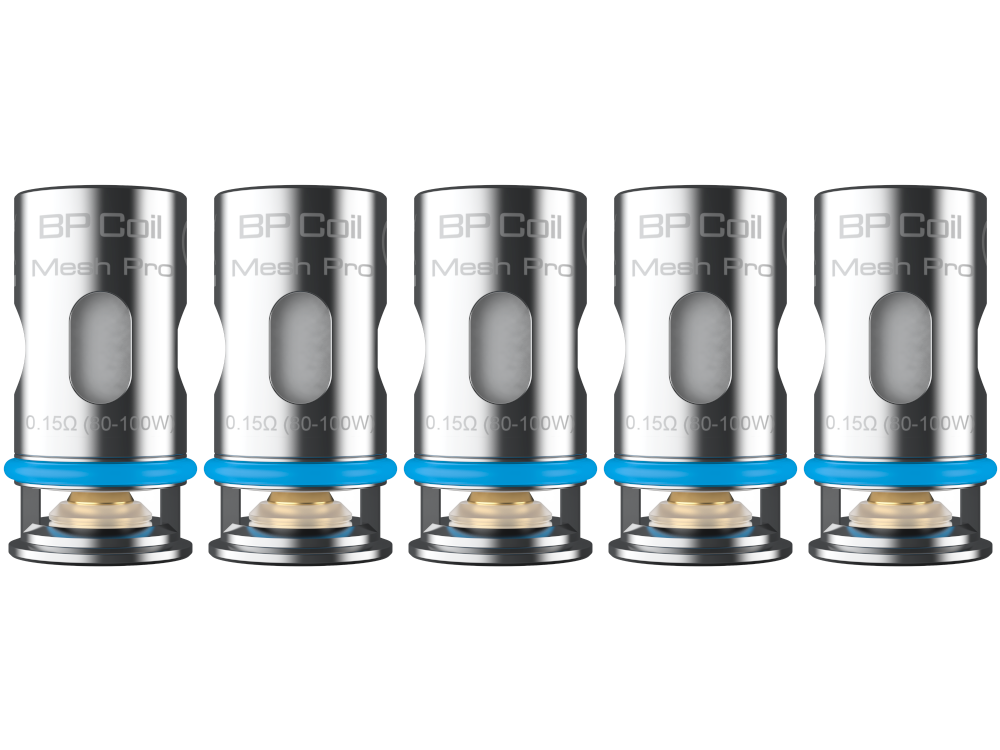 5x Aspire BP Pro 0,15 Ohm Verdampferköpfe – Mesh für Subohm-Dampfen