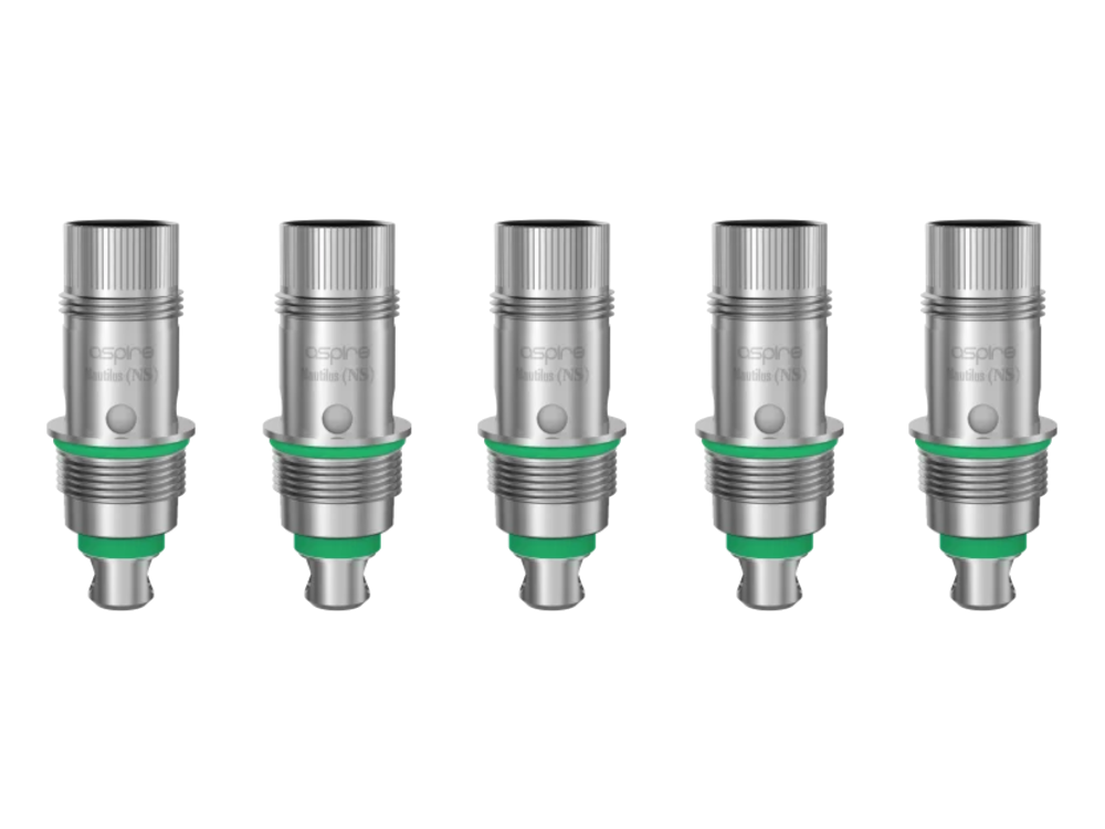 5x Aspire BVC NS 1,8 Ohm Verdampferköpfe für Nautilus E-Zigaretten Set