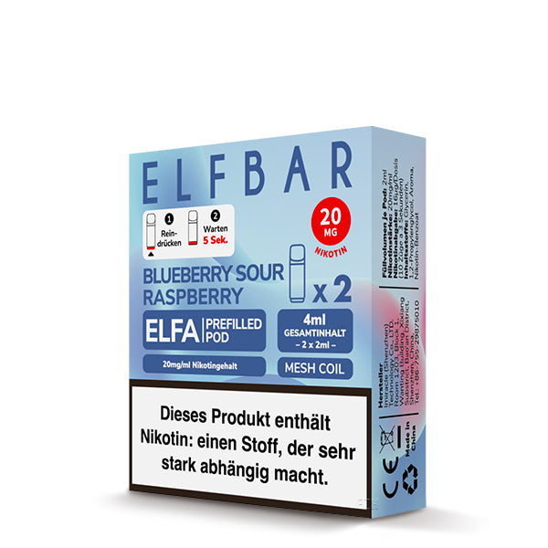 elfa pods Geschmack: Blueberry Sour Rasberry