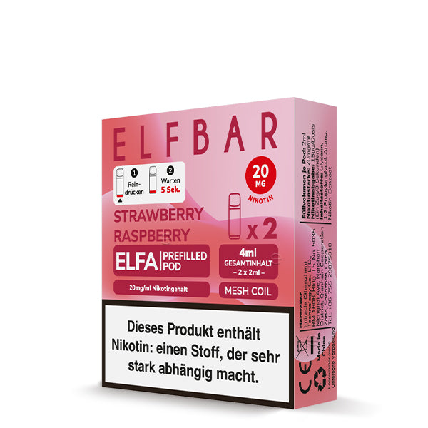 elfa pods Geschmack: Strawberry Raspberry